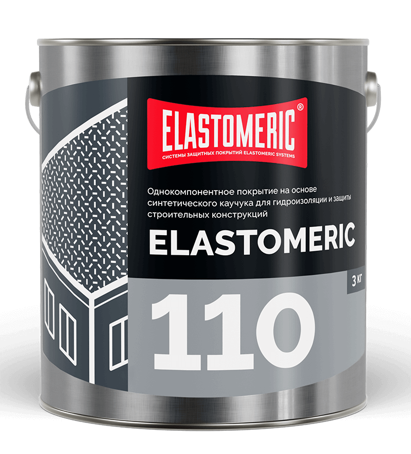 Базовая гидроизоляционная мастика на основе синтетических каучуков - Elastomeric 110 3 кг Белый