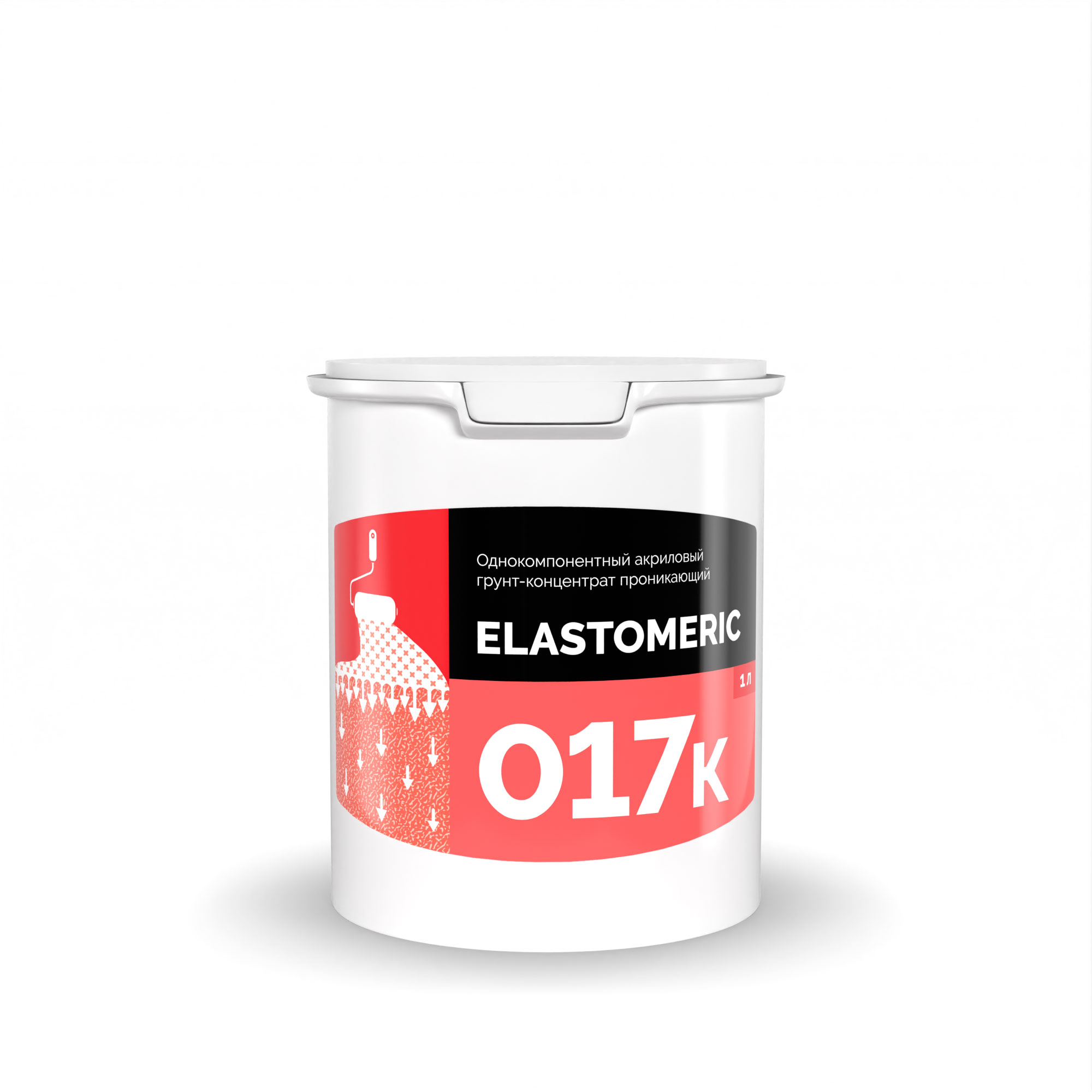 Однокомпонентный акриловый грунт-концентрат проникающий Elastomeric 017K 1л