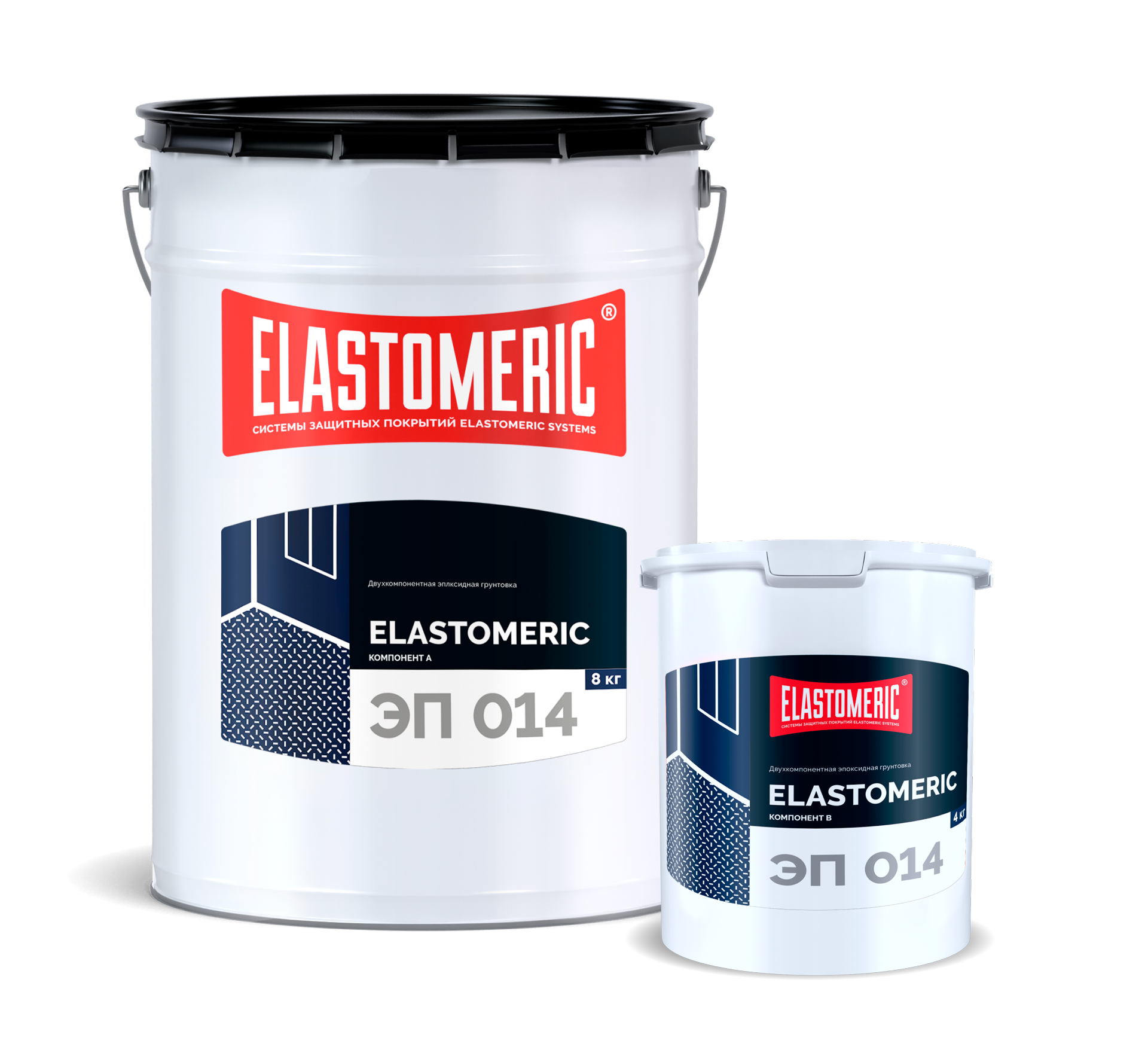 Двухкомпонентная прозрачная эпоксидная грунтовка Elastomeric ЭП 014 12кг