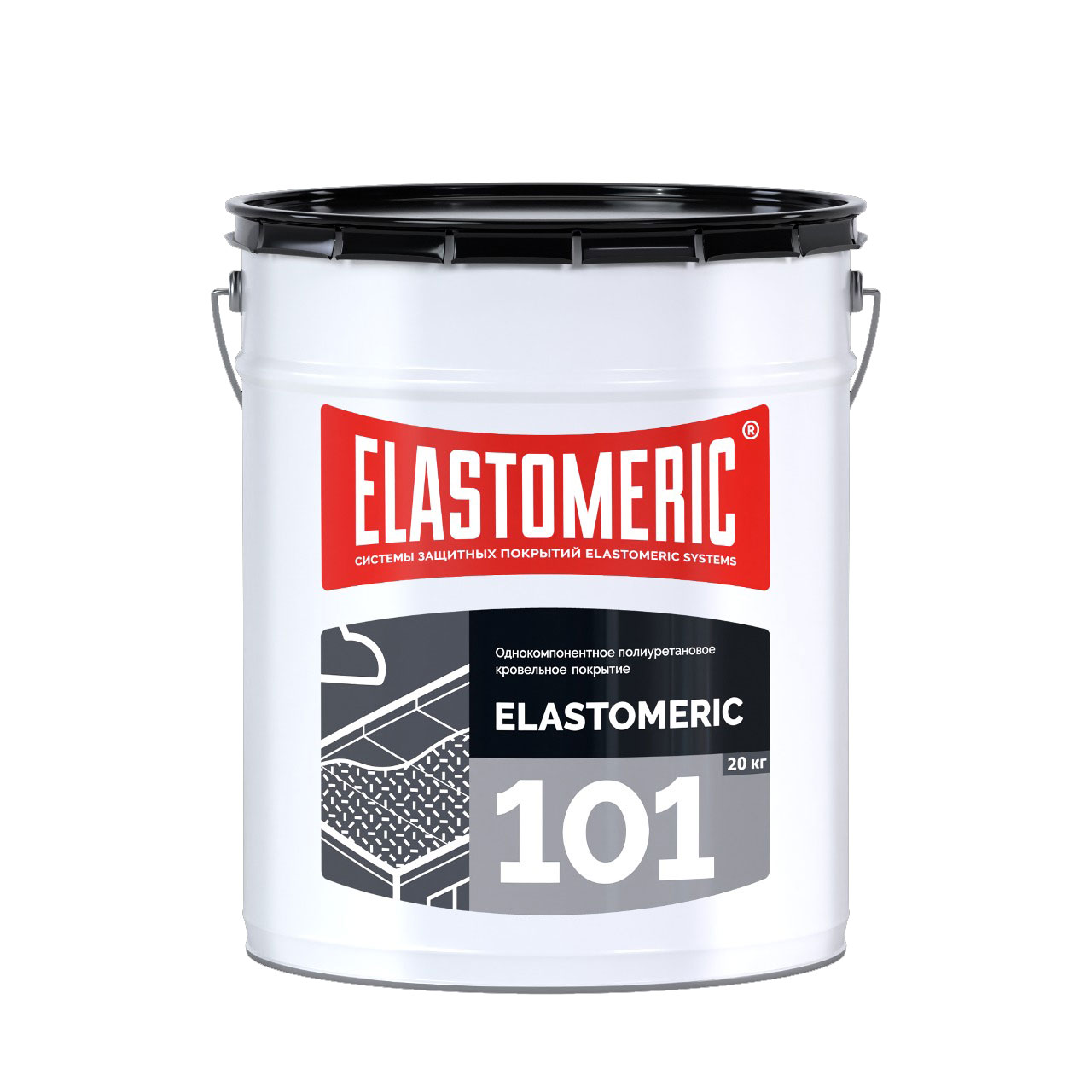 Полиуретановая гидроизоляционная мастика покрытие Elastomeric-101 (сер. 25кг)