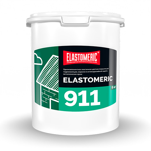 Гидроизоляция металлической и шиферной кровли - Elastomeric 911 6 кг RAL 6002 зеленая листва