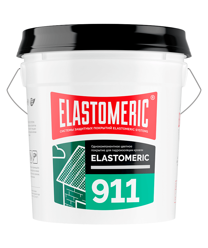 Гидроизоляция металлической и шиферной кровли - Elastomeric 911 20 кг RAL 3003 красный рубин